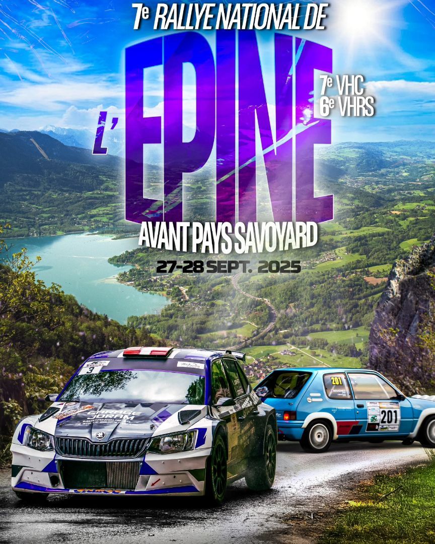 Affiche Rallye de l'Epine avant Pays Savoyard 2026 Modernes, VHC & VHRS