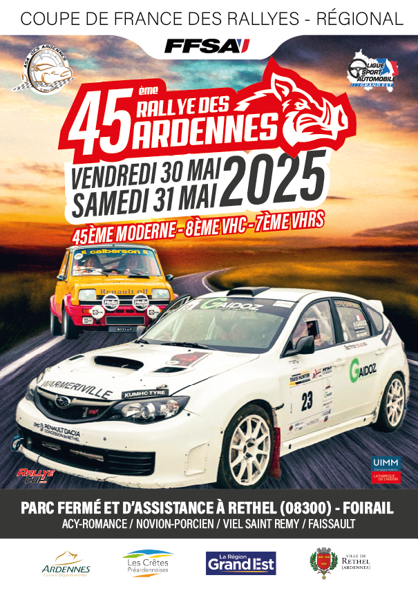 Affiche Rallye des Ardennes 2026 VHRS