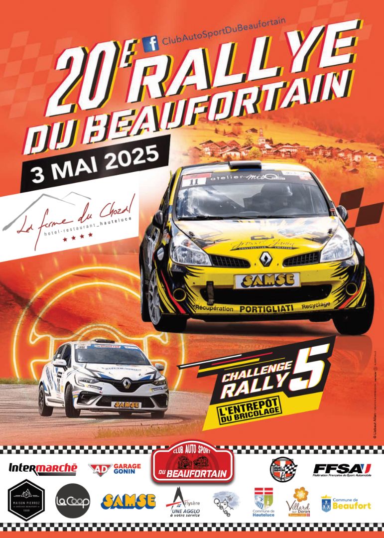 Affiche Rallye du Beaufortain 2026 Modernes & VHC