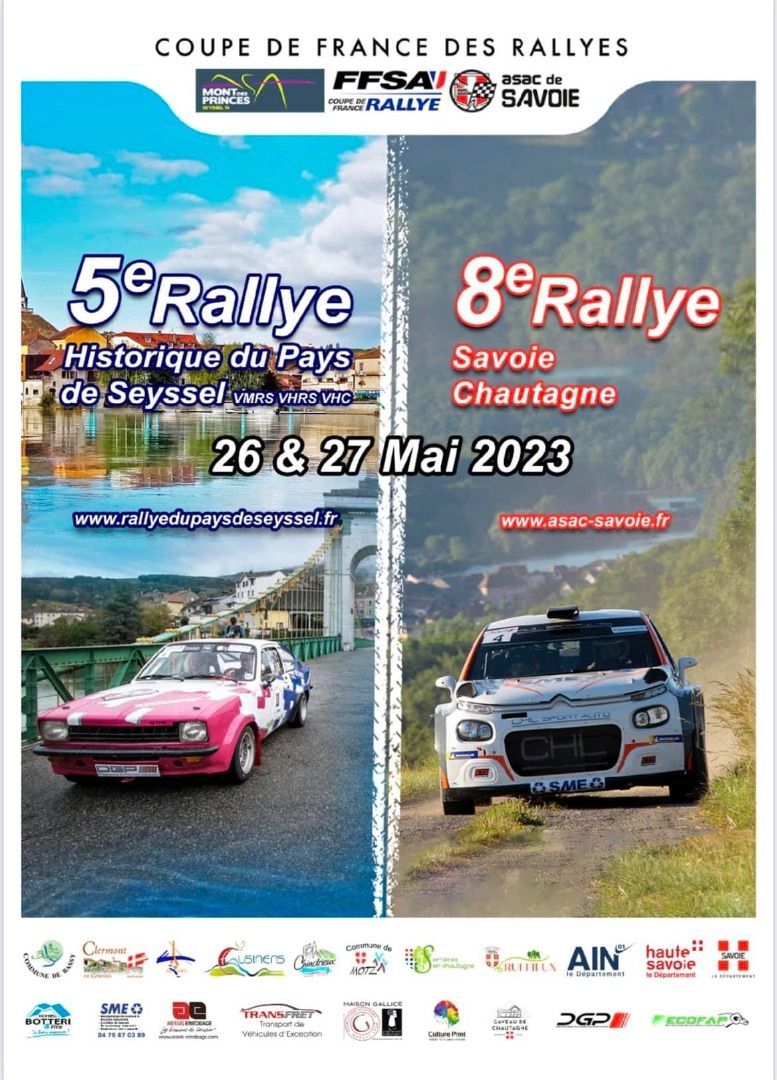 Affiche Rallye du Pays de Seyssel et Chautagne 2026 Modernes, VHC, VHRS & VMRS