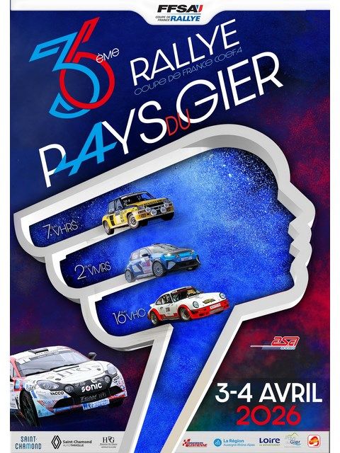 Affiche Rallye du Pays du Gier 2026 VHRS & VMRS