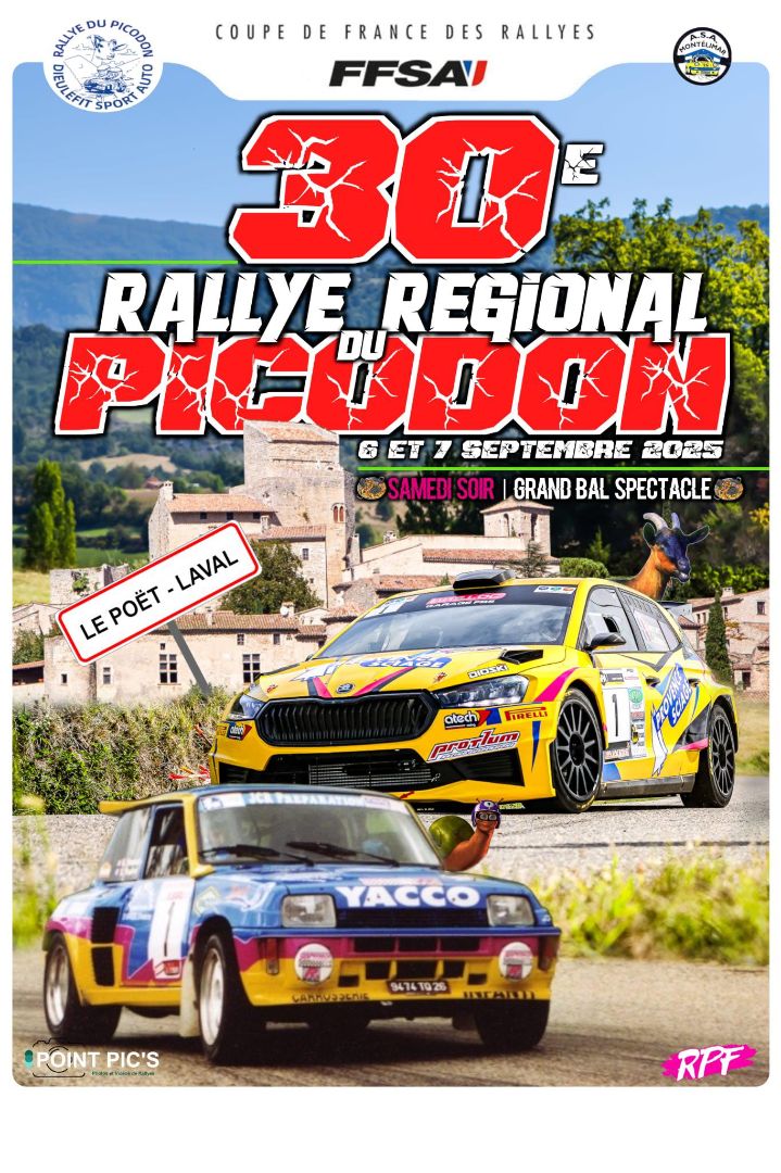 Affiche Rallye du Picodon 2025 VHRS