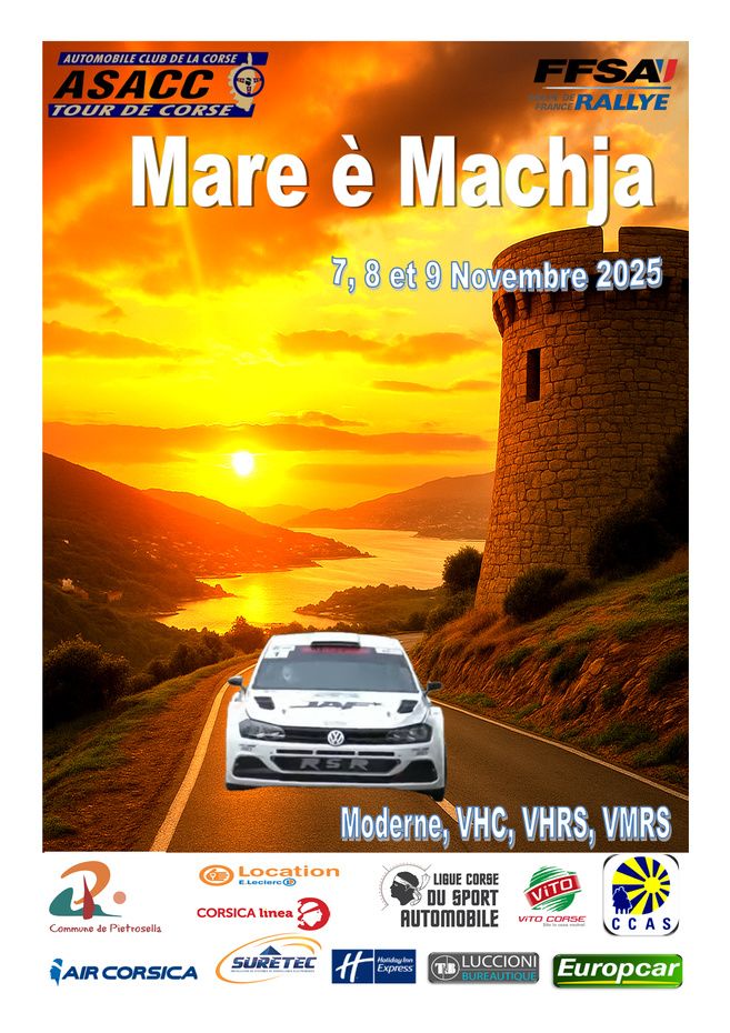 Affiche Rallye Mare e Machja 2025 Modernes, VHC et VHRS