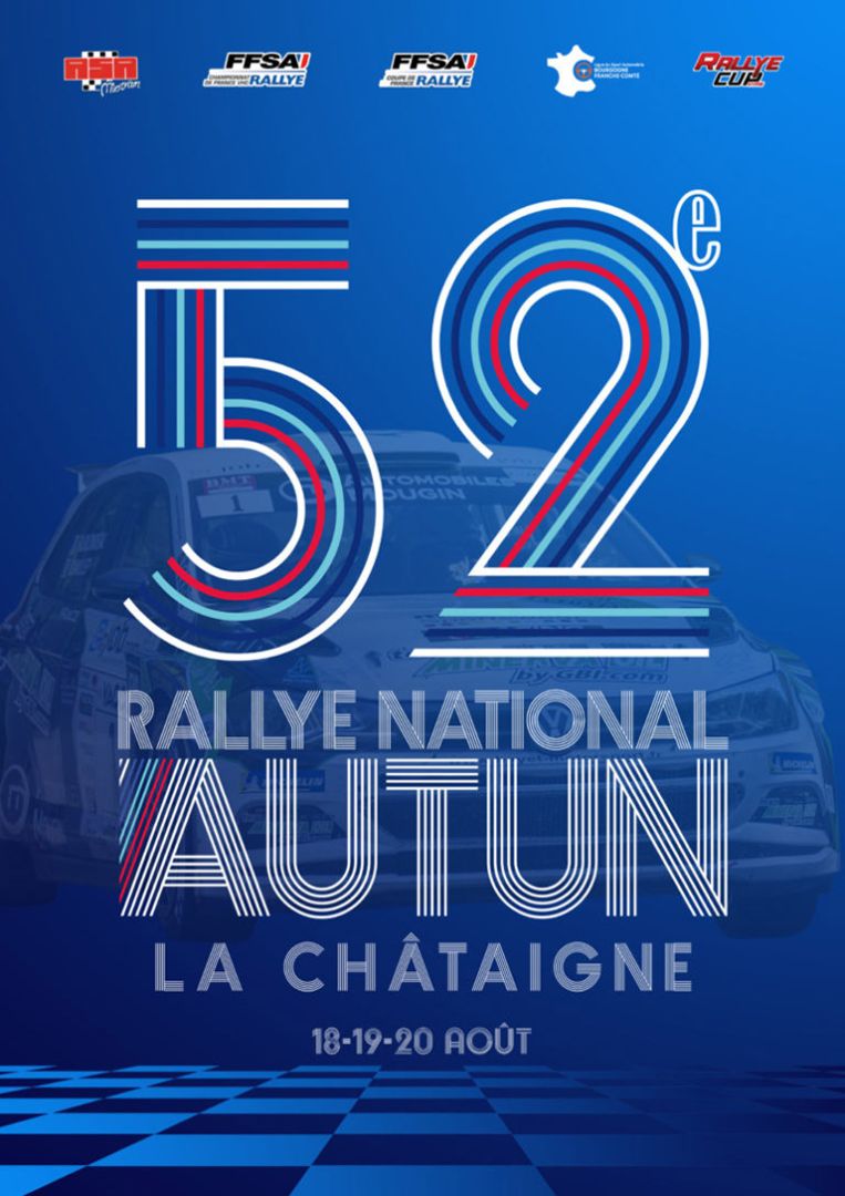 Affiche Rallye National d'Autun La Chataîgne 2023